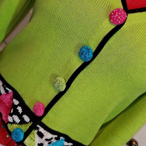 Jack B. Quick Unique Vibrant Colorful Sweater - Picture 3 of 12